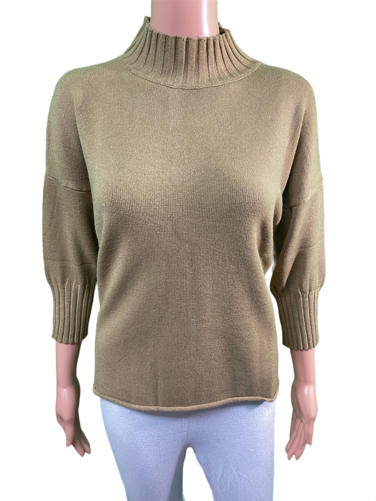 Solid Mock Neck Turtleneck - Flora Ashley Top