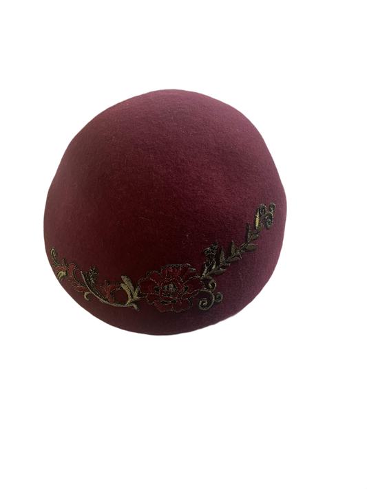 Embroidered Felt Floral - Sun 'N' Sand Hat