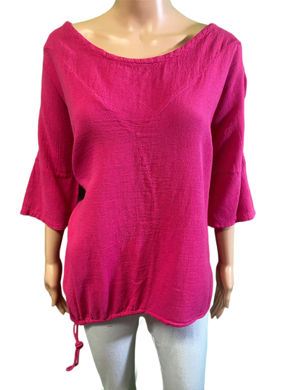 * French Gauze Side Tie - Sea Breeze Top