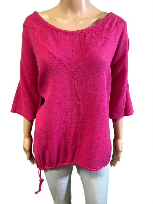 * French Gauze Side Tie - Sea Breeze Top